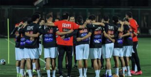 لاعبو منتخب مصر يحتفلون بتأهلهم لكأس العالم 2026