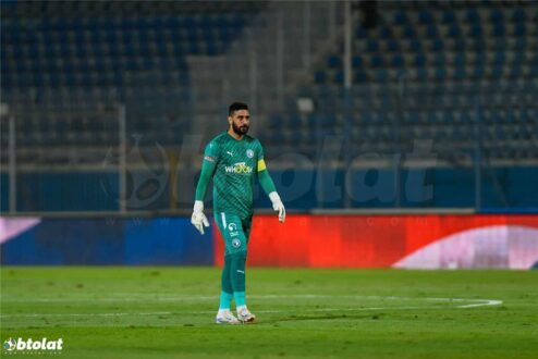 صورة لأحمد الشناوي حارس مرمى بيراميدز