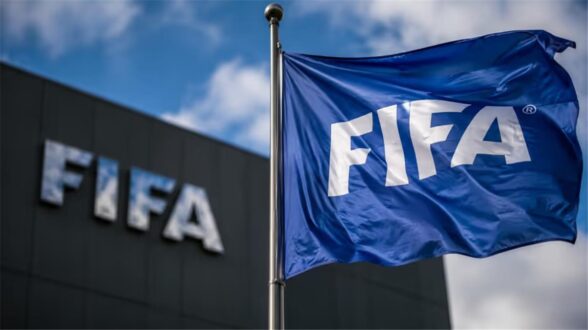شعار فيفا والاتحاد الأوروبي مع كأس العالم