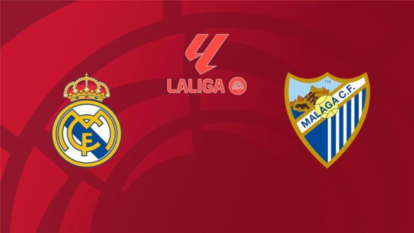 صورة تجمع لاعبي ريال مدريد وملقا في ملعب سانتياجو برنابيو