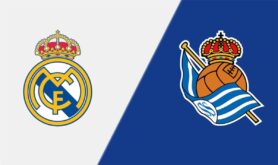 صورة تجمع لاعبي ريال مدريد وريال سوسيداد خلال مباراة في الدوري الإسباني