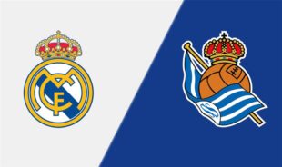 صورة تجمع لاعبي ريال مدريد وريال سوسيداد خلال مباراة في الدوري الإسباني