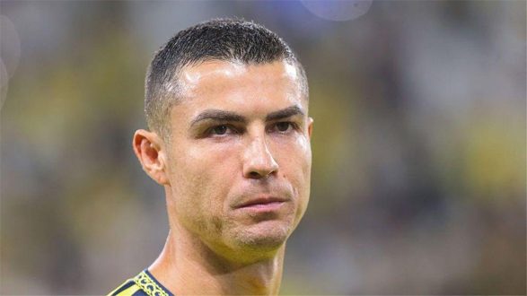 كريستيانو رونالدو نجم النصر السعودي يحتفل بهدف